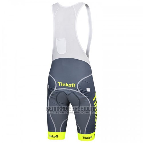 2016 Fahrradbekleidung Tinkoff Gelb Trikot Kurzarm und Tragerhose